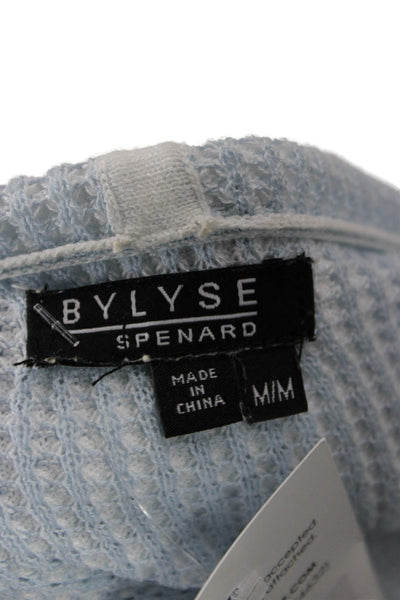 Blyse Spenard Women Pullover Hoodie Light Blue Drawstring Long Sleeve Size M