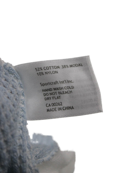 Blyse Spenard Women Pullover Hoodie Light Blue Drawstring Long Sleeve Size M