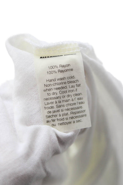 T Alexander Wang Women White T Shirt Dress Short Sleeve Rayon Size XS