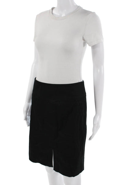 Club Monaco Womens Straight Pencil Skirt Black Cotton Spandex Size 4