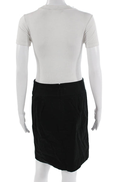Club Monaco Womens Straight Pencil Skirt Black Cotton Spandex Size 4