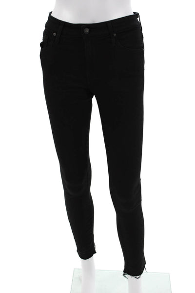 AG Adriano Goldschmied Women Black High Rise Ankle Skinny Jeans Size 25