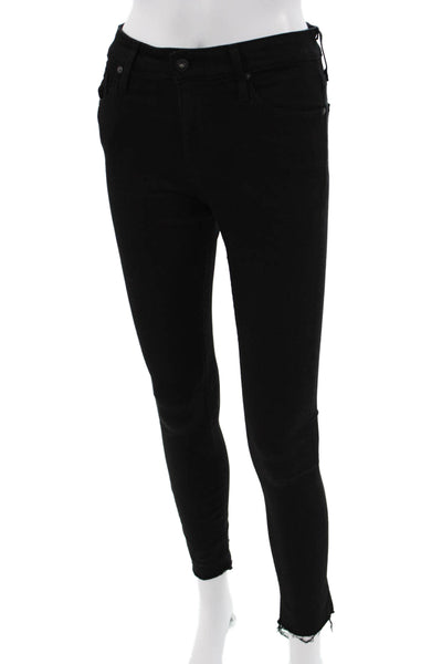 AG Adriano Goldschmied Women Black High Rise Ankle Skinny Jeans Size 25