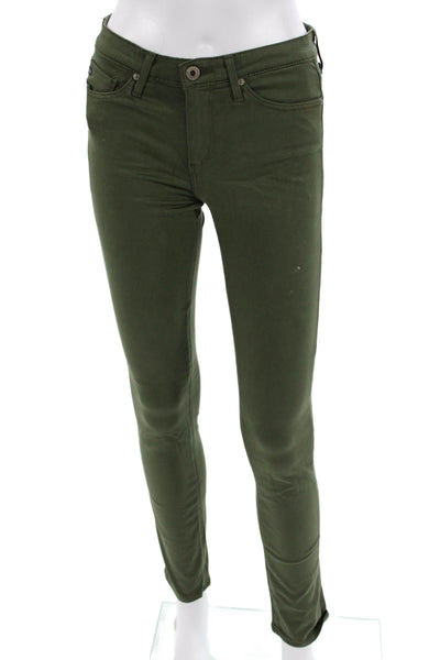 AG Adriano Goldschmied Womens High Rise Green Jegging Jeans Inseam 28 Size 25