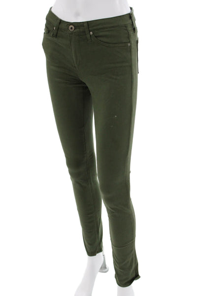 AG Adriano Goldschmied Womens High Rise Green Jegging Jeans Inseam 28 Size 25