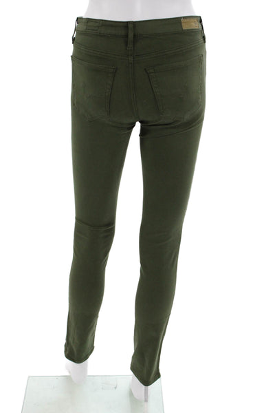 AG Adriano Goldschmied Womens High Rise Green Jegging Jeans Inseam 28 Size 25