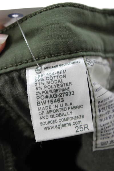 AG Adriano Goldschmied Womens High Rise Green Jegging Jeans Inseam 28 Size 25
