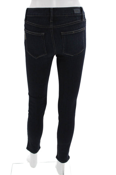 Paige Womens Ankle Skinny High Rise Dark Blue Jeans Size 25