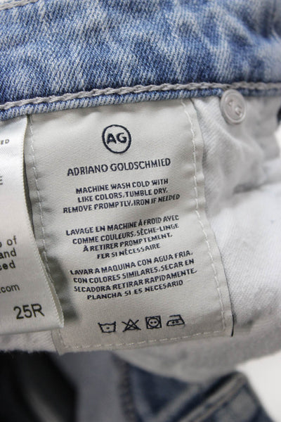 AG Adriano Goldschmied Womens Ankle Skinny Jeans Light Blue Size 25
