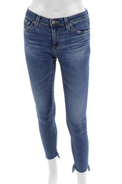 AG Adriano Goldschmied Womens Ankle Skinny Blue High Rise Jeans Size 25