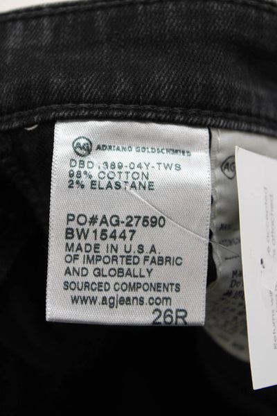 AG Adriano Goldschmied Womens Black Ankle Skinny High Rise Jeans Size 26