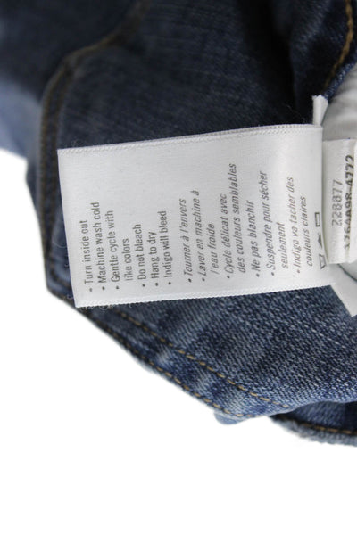 Paige Womens Ankle Skinny Jeans Blue High Rise 28 Inseam Size 25