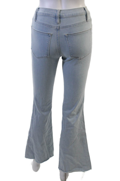Frame Womens Bootcut Flared Jeans Light Blue High Rise Size 24