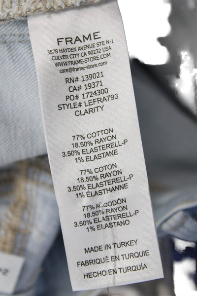 Frame Womens Bootcut Flared Jeans Light Blue High Rise Size 24