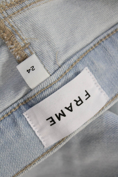 Frame Womens Bootcut Flared Jeans Light Blue High Rise Size 24
