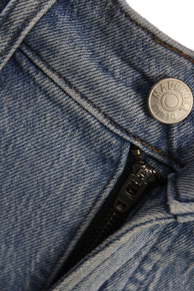 Madewell Womens Cropped Wide Leg High Rise Blue Jeans Size 24P