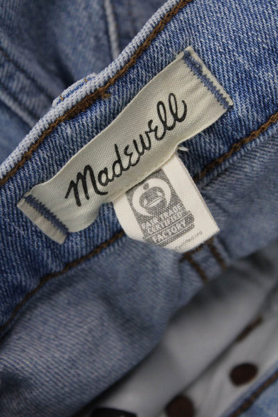 Madewell Womens Cropped Wide Leg High Rise Blue Jeans Size 24P