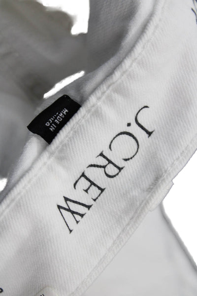 J Crew Women White Cropped Ankle High Rise Pants Size 23