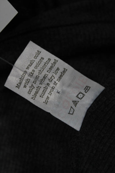 Goldie Women Basic Tee Dark Gray Modal Spandex Crew Neck Long Sleeve Size XS
