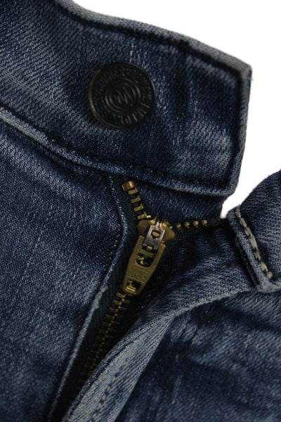 Mother Womens Skinny Ankle Cropped Jeans Blue High Rise Size 23