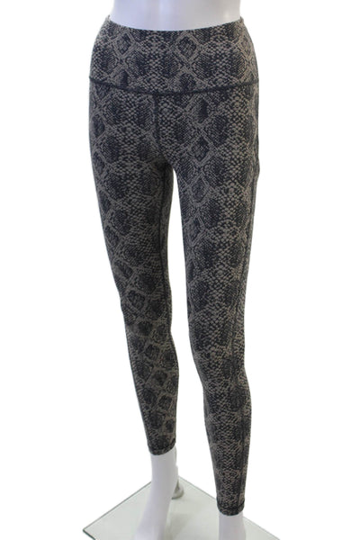 Athleta Women Ankle Animal Print Beige Leggings Size 2XS