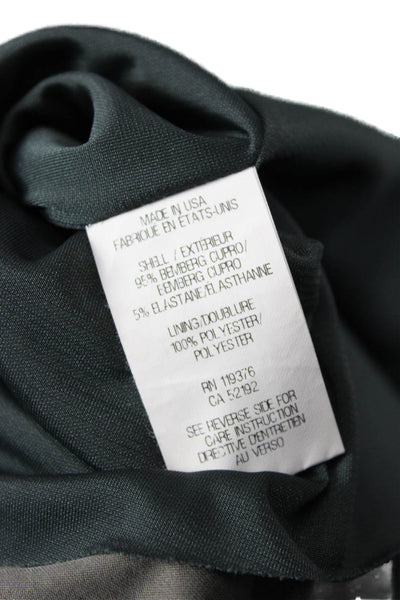 Helmut Lang Women Bodycon Dark Gray V Neck Short Sleeve Dress Size S