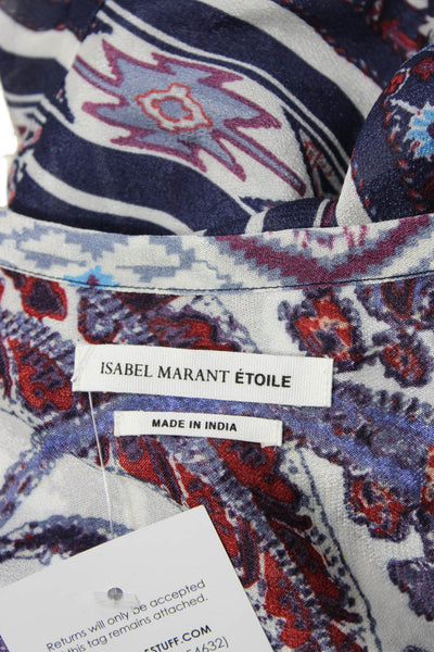 Isabel Marant Etoile Women Jumpsuit Blue Floral Long Sleeve Viscose Size 1