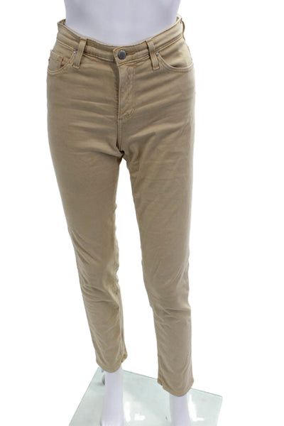 AG Adriano Goldschmied Womens Beige Cropped Ankle Khaki Pants Size 27