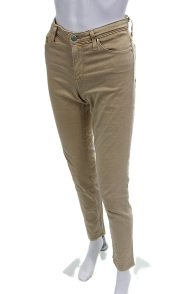 AG Adriano Goldschmied Womens Beige Cropped Ankle Khaki Pants Size 27