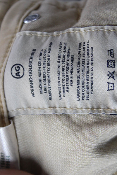 AG Adriano Goldschmied Womens Beige Cropped Ankle Khaki Pants Size 27