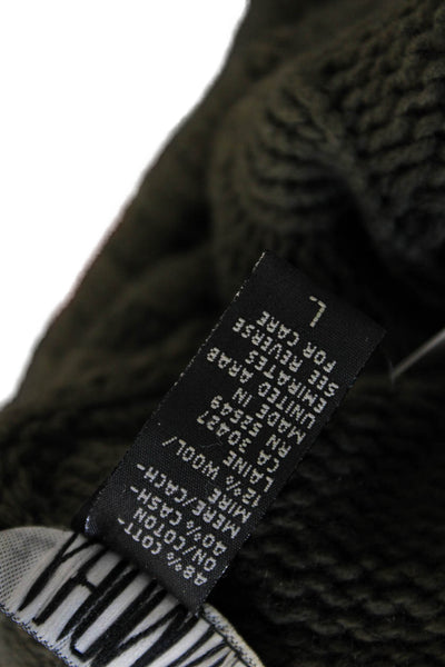 Laundry Unisex Green Turtleneck Pullover Sweater 88% Cotton 12% Wool Size L