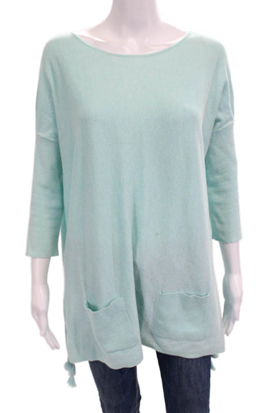 Lily Pulitzer Women Light Blue Pullover 3/4 Sleeve Round Neck Size S