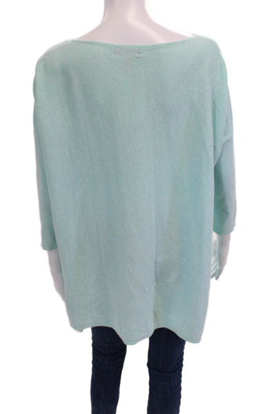 Lily Pulitzer Women Light Blue Pullover 3/4 Sleeve Round Neck Size S