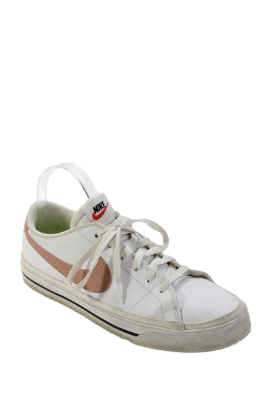 Nike Womens Lace Up Colorblock Casual Sneakers White Size 10