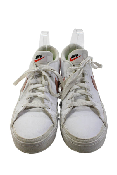 Nike Womens Lace Up Colorblock Casual Sneakers White Size 10