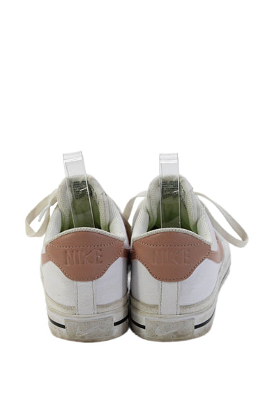 Nike Womens Lace Up Colorblock Casual Sneakers White Size 10
