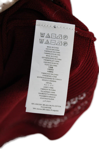 Michael Michael Kors Women Red Sweater Dress Sleeveless Knee Length Size S