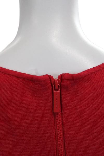 Michael Michael Kors Womens Bodycon Sheath Dress Red Knee Length Size S