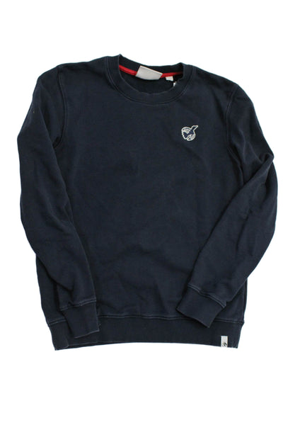 Scotch & Soda Boys Solid Crew Neck Sweatshirt Navy Size 16