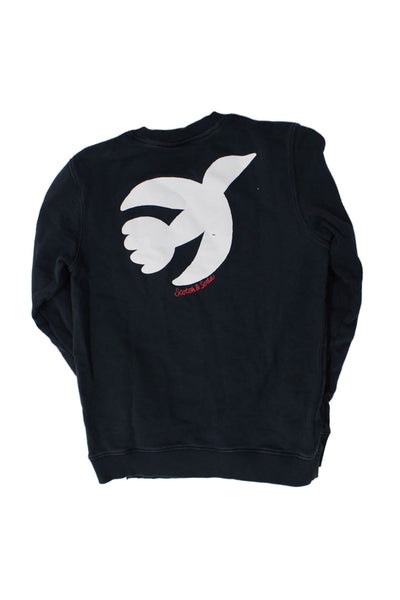 Scotch & Soda Boys Solid Crew Neck Sweatshirt Navy Size 16