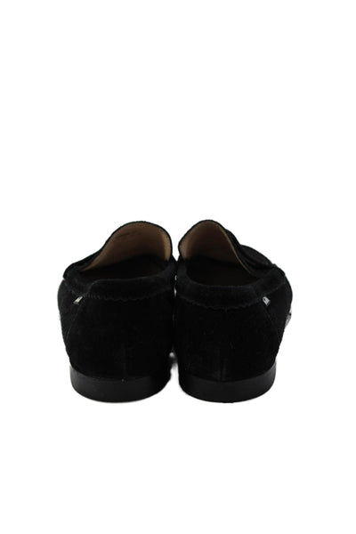 Venettini Womens Leather Slip On Loafers Black Size 39 9