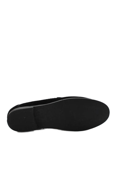 Venettini Womens Leather Slip On Loafers Black Size 39 9