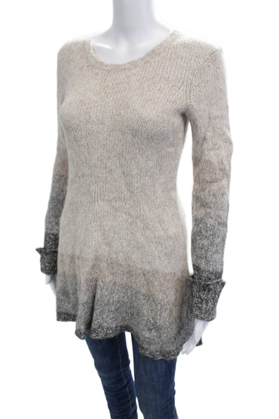 Peruvian Connection Women Pullover Sweater Bohemian Beige Crew Neck Size M