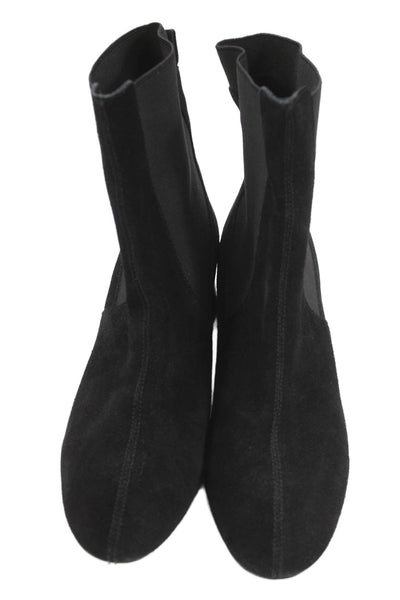 Jack Rogers Womens Suede Pull On Ankle Boots Black Size 8