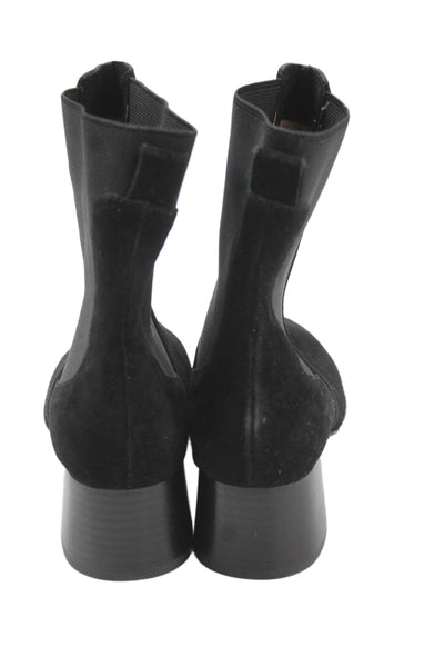 Jack Rogers Womens Suede Pull On Ankle Boots Black Size 8