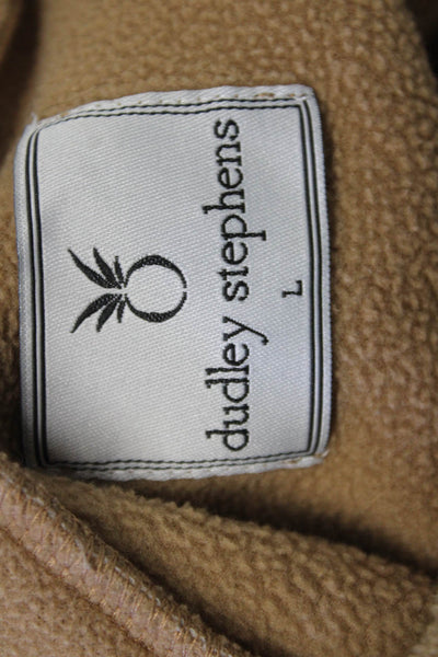 Dudley Stephens Unisex Pullover Sweater Tan Mock Neck Long Sleeve Size L