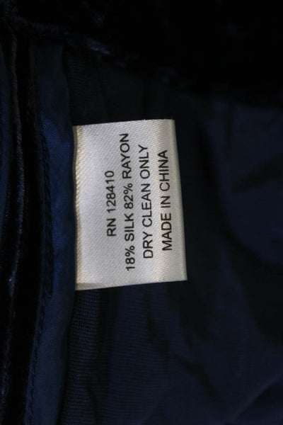 Ann Mashburn Women Dark Blue 3/4 Sleeve Blouse Polyester Size S