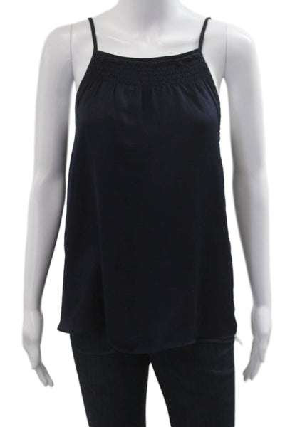 Anthropologie Womens Sleeveless Camisole Dark Blue Polyester Solid Size S