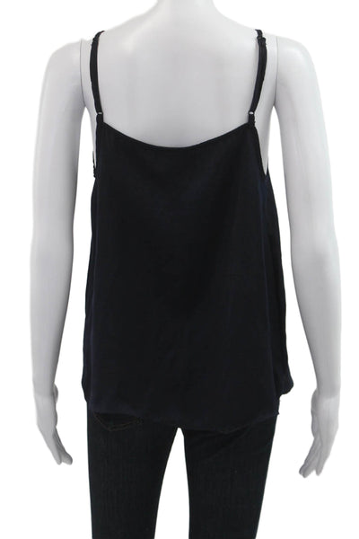 Anthropologie Womens Sleeveless Camisole Dark Blue Polyester Solid Size S