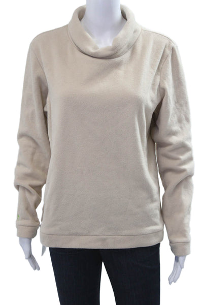 Dudley Stephens Unisex Beige Mock Neck Pullover Sweater Long Sleeve Size XL